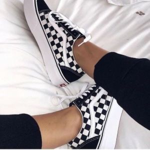 Platform Checkered Vans